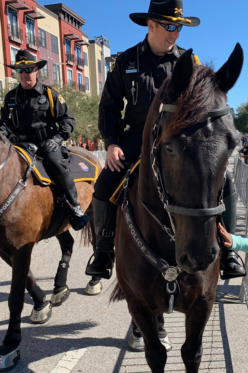 two officers on horses