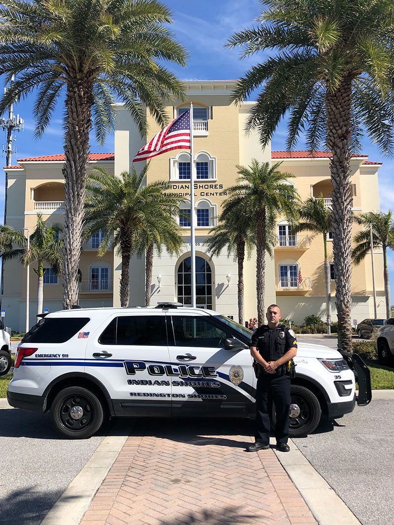 Indian Shores officer and vehicle